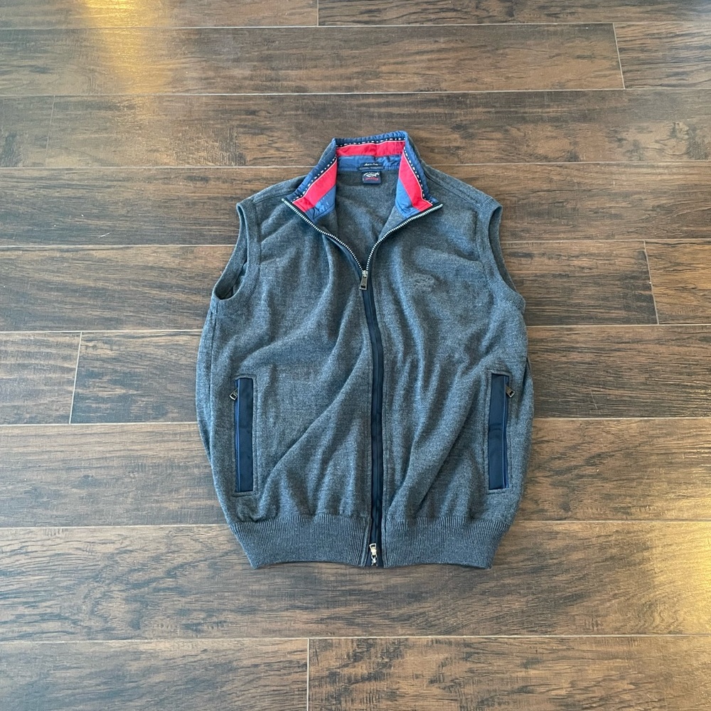 Paul & Shark Yachting Vest Full Zip virgin wool Men’s large
